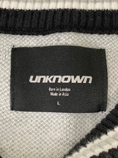 【中古品】【メンズ】 UNKNOWN LONDON アンノウン・ロンドン ニットセーター 142-250702-ks-18-min サイズ：L カラー：ブラック 万代Net店