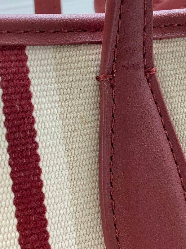 【LIFTる。景品】【中古品】【レディース】 Kate Spade ケイトスペードK6567 960 STRIPE TOTE BAG トートバッグ カバン 188-250708-AS-46-min カラー：ベージュ/レッド系 万代Net店