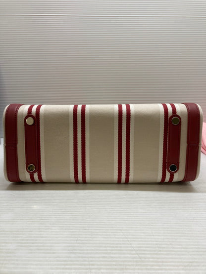 【LIFTる。景品】【中古品】【レディース】 Kate Spade ケイトスペードK6567 960 STRIPE TOTE BAG トートバッグ カバン 188-250708-AS-46-min カラー：ベージュ/レッド系 万代Net店