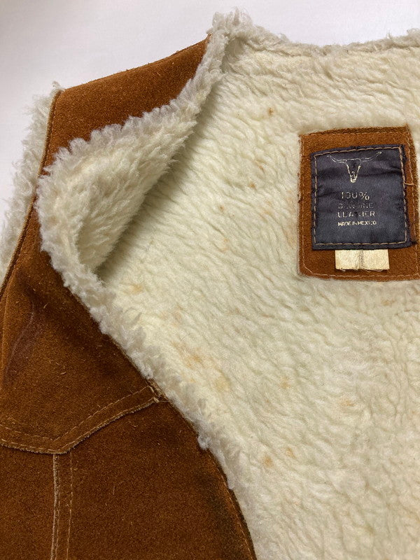 【現状渡し品】【メンズ】 LORD CALVERT ロード キャルバート CARVING LEATHER VEST カービングレザージャケット 146-250706-ks-14-min サイズ：不明 カラー：ブラウン 万代Net店