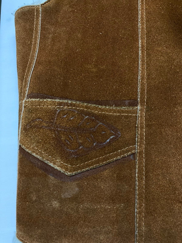 【現状渡し品】【メンズ】 LORD CALVERT ロード キャルバート CARVING LEATHER VEST カービングレザージャケット 146-250706-ks-14-min サイズ：不明 カラー：ブラウン 万代Net店