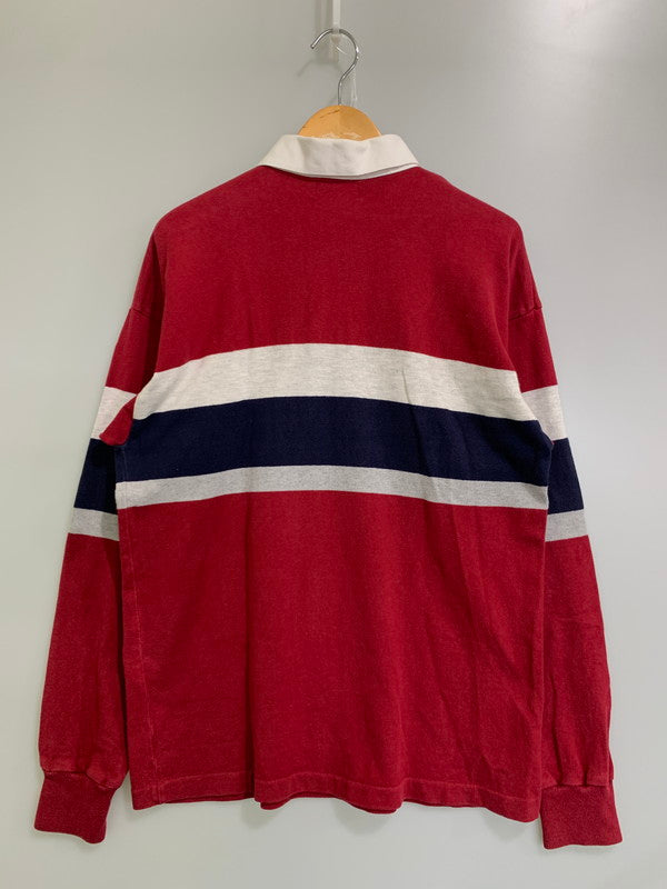 【中古品】【メンズ】 L.L.Bean エルエルビーン 80S RUGBY SHIRT ラグビーシャツ トップス 146-250702-ks-14-min サイズ：M カラー：レッド 万代Net店