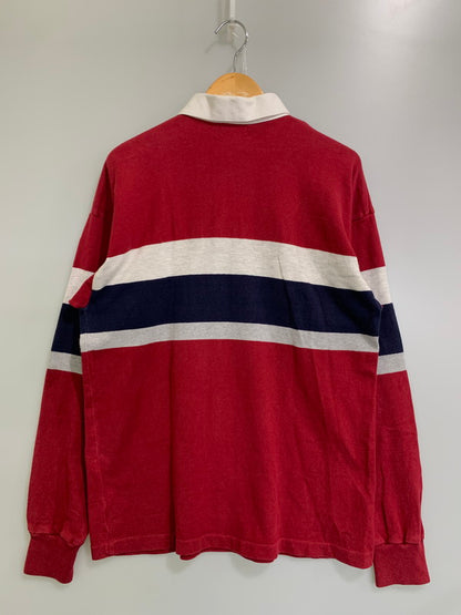 【中古品】【メンズ】 L.L.Bean エルエルビーン 80S RUGBY SHIRT ラグビーシャツ トップス 146-250702-ks-14-min サイズ：M カラー：レッド 万代Net店