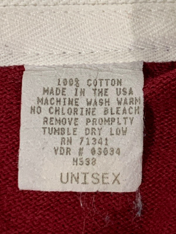 【中古品】【メンズ】 L.L.Bean エルエルビーン 80S RUGBY SHIRT ラグビーシャツ トップス 146-250702-ks-14-min サイズ：M カラー：レッド 万代Net店