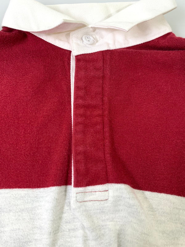 【中古品】【メンズ】 L.L.Bean エルエルビーン 80S RUGBY SHIRT ラグビーシャツ トップス 146-250702-ks-14-min サイズ：M カラー：レッド 万代Net店