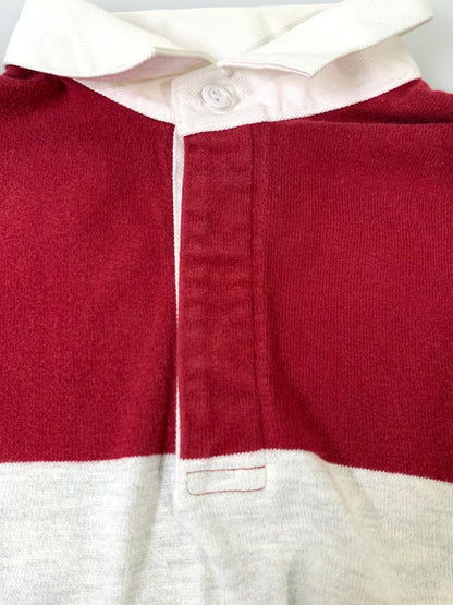 【中古品】【メンズ】 L.L.Bean エルエルビーン 80S RUGBY SHIRT ラグビーシャツ トップス 146-250702-ks-14-min サイズ：M カラー：レッド 万代Net店