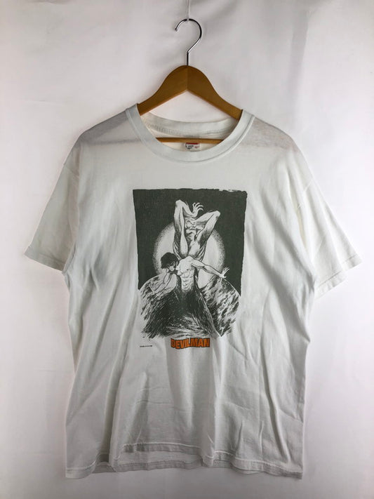 【現状渡し品】【メンズ】 DEVILMAN デビルマン 90～00's ANIME TEE 90～2000年代 アニメTシャツ 半袖Tシャツ トップス 146-251029-rt-09-tag サイズ：L カラー：ホワイト 万代Net店
