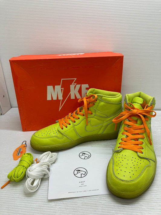 【中古品】【メンズ】 NIKE ナイキ AIR JORDAN 1 RETRO HIGH GATORADE CYBER AJ5997-345 エアジョーダン1 レトロ ハイ ゲータレード サイバー スニーカー メンズ 靴 シューズ 160-250701-em-28-min サイズ：28cm カラー：イエロー 万代Net店