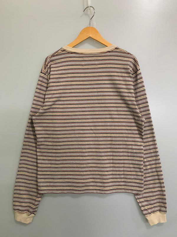 【中古品】【メンズ】 SUGARHILL STRIPE LONG SLEEVE TEE 2411300902 シュガーヒル ストライプ ロングスリーブ Tシャツ 長袖Tシャツ トップス 140-250702-yn-06-min サイズ：3 カラー：ベージュ系 万代Net店