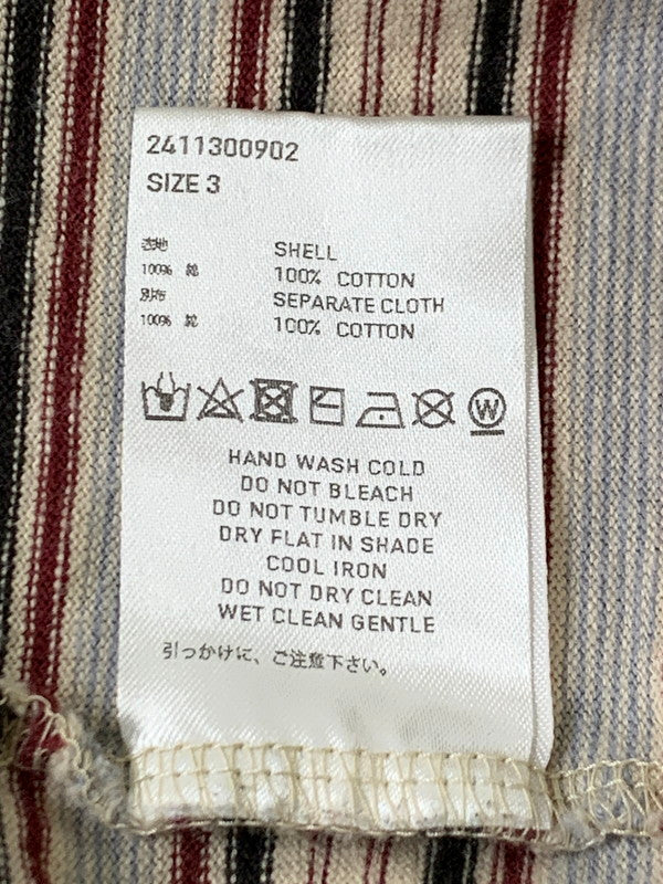 【中古品】【メンズ】 SUGARHILL STRIPE LONG SLEEVE TEE 2411300902 シュガーヒル ストライプ ロングスリーブ Tシャツ 長袖Tシャツ トップス 140-250702-yn-06-min サイズ：3 カラー：ベージュ系 万代Net店