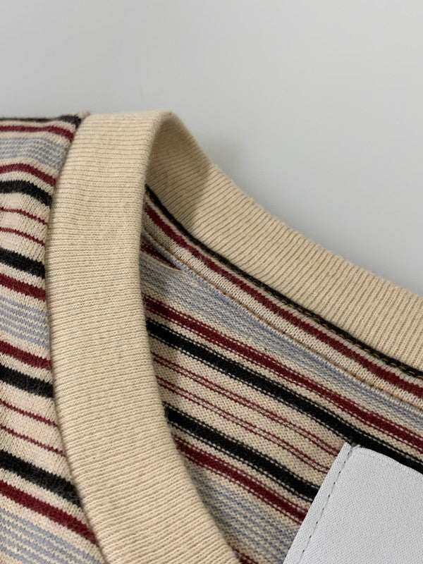 【中古品】【メンズ】 SUGARHILL STRIPE LONG SLEEVE TEE 2411300902 シュガーヒル ストライプ ロングスリーブ Tシャツ 長袖Tシャツ トップス 140-250702-yn-06-min サイズ：3 カラー：ベージュ系 万代Net店