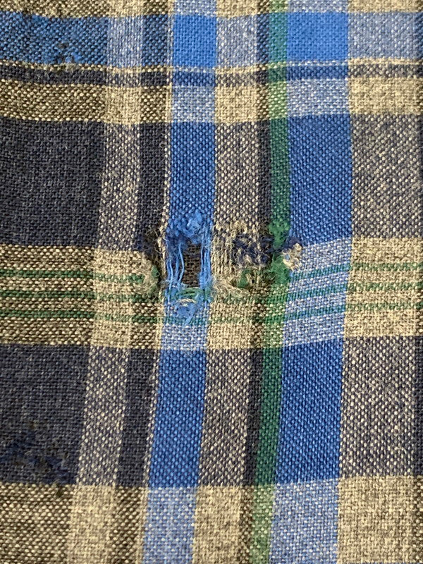 【現状渡し品】【メンズ】 BRENT 60's CHECK SHIRT 60年代 チェックシャツ 長袖シャツ トップス 146-250702-yn-21-min サイズ：L カラー：ネイビー 万代Net店