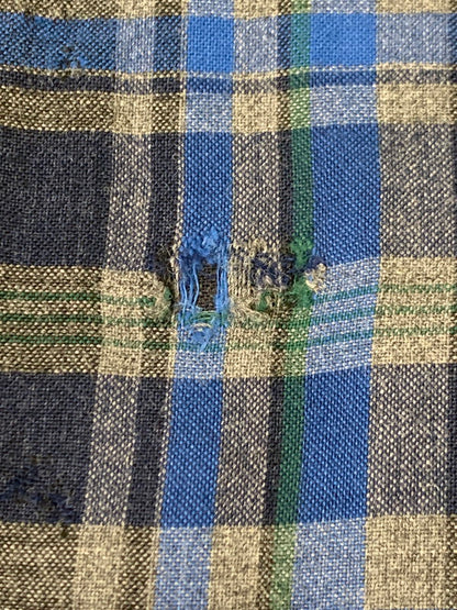 【現状渡し品】【メンズ】 BRENT 60's CHECK SHIRT 60年代 チェックシャツ 長袖シャツ トップス 146-250702-yn-21-min サイズ：L カラー：ネイビー 万代Net店