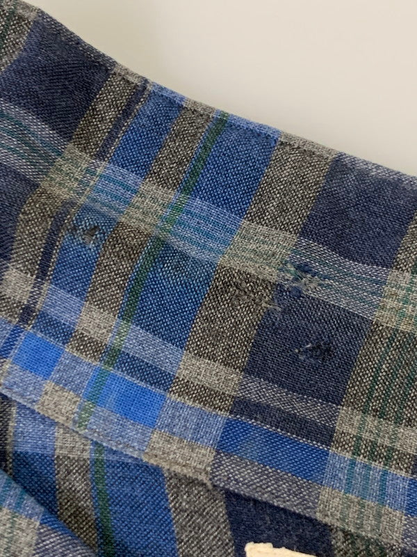 【現状渡し品】【メンズ】 BRENT 60's CHECK SHIRT 60年代 チェックシャツ 長袖シャツ トップス 146-250702-yn-21-min サイズ：L カラー：ネイビー 万代Net店