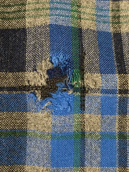 【現状渡し品】【メンズ】 BRENT 60's CHECK SHIRT 60年代 チェックシャツ 長袖シャツ トップス 146-250702-yn-21-min サイズ：L カラー：ネイビー 万代Net店