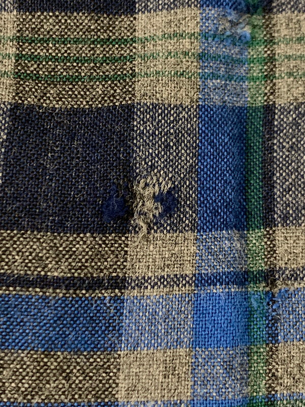 【現状渡し品】【メンズ】 BRENT 60's CHECK SHIRT 60年代 チェックシャツ 長袖シャツ トップス 146-250702-yn-21-min サイズ：L カラー：ネイビー 万代Net店