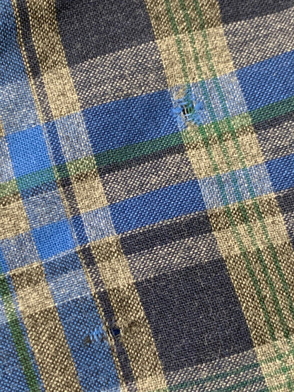 【現状渡し品】【メンズ】 BRENT 60's CHECK SHIRT 60年代 チェックシャツ 長袖シャツ トップス 146-250702-yn-21-min サイズ：L カラー：ネイビー 万代Net店