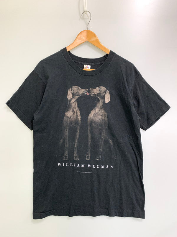 【中古品】【メンズ】 WILLIAM WEGMAN 90's ART TEE ウィリアム ウェグマン プリントTシャツ 半袖Tシャツ トップス 146-250702-yn-16-min サイズ：L カラー：ブラック 万代Net店
