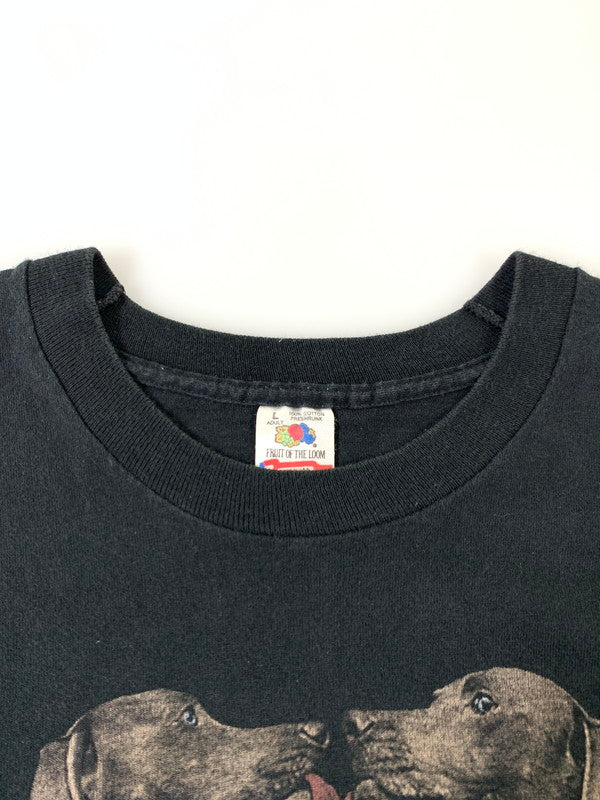【中古品】【メンズ】 WILLIAM WEGMAN 90's ART TEE ウィリアム ウェグマン プリントTシャツ 半袖Tシャツ トップス 146-250702-yn-16-min サイズ：L カラー：ブラック 万代Net店