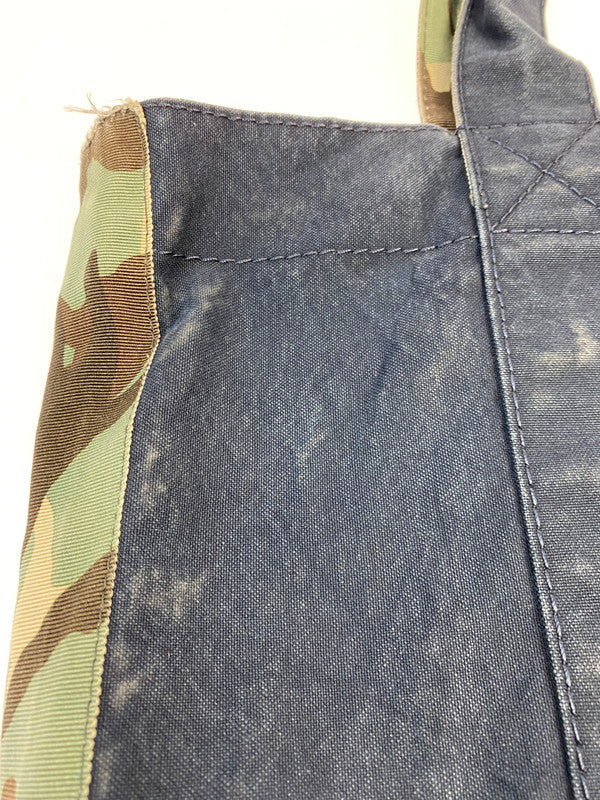 【現状渡し品】【メンズ/レディース】 COMME des GARCONS HOMME コムデギャルソンオム CANVAS TOTE BAG キャンバストートバッグ カバン 188-250708-AS-25-min カラー：ネイビー/カモフラージュ 万代Net店
