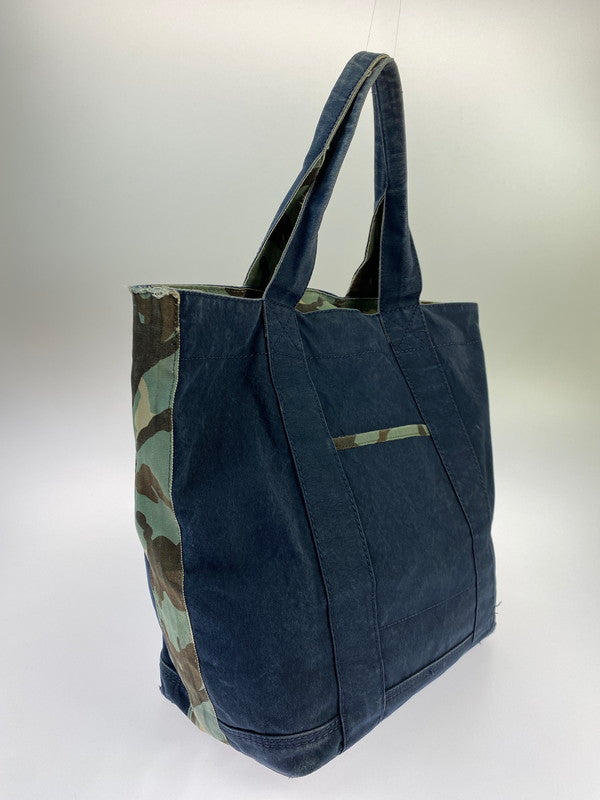 【現状渡し品】【メンズ/レディース】 COMME des GARCONS HOMME コムデギャルソンオム CANVAS TOTE BAG キャンバストートバッグ カバン 188-250708-AS-25-min カラー：ネイビー/カモフラージュ 万代Net店