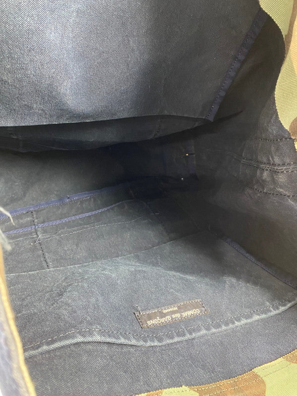 【現状渡し品】【メンズ/レディース】 COMME des GARCONS HOMME コムデギャルソンオム CANVAS TOTE BAG キャンバストートバッグ カバン 188-250708-AS-25-min カラー：ネイビー/カモフラージュ 万代Net店