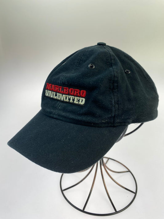 【現状渡し品】【メンズ】 MARLBORO UNLIMITED マルボロアンリミテッド 90S 6-PANEL CAP キャップ 帽子 185-250708-AS-15-min カラー：ブラック 万代Net店