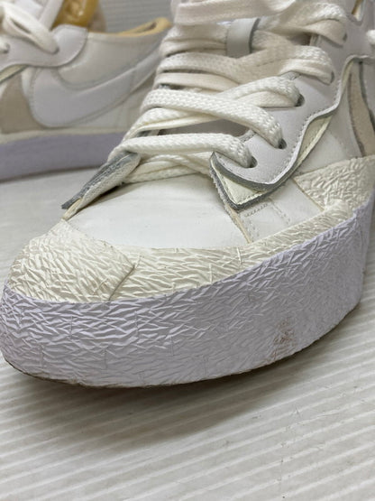 【中古品】【メンズ】 NIKE ナイキ × SACAI サカイ BLAZER LOW WHITE PATENT LEATHER DM6443-100 ブレーザー ロー ホワイト パテント レザー スニーカー メンズ 靴 シューズ 160-250701-em-31-min サイズ：27.5cm カラー：ホワイト 万代Net店