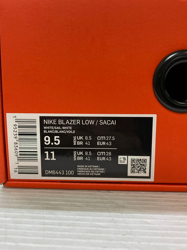 【中古品】【メンズ】 NIKE ナイキ × SACAI サカイ BLAZER LOW WHITE PATENT LEATHER DM6443-100 ブレーザー ロー ホワイト パテント レザー スニーカー メンズ 靴 シューズ 160-250701-em-31-min サイズ：27.5cm カラー：ホワイト 万代Net店