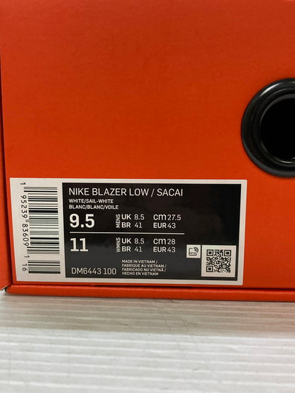 【中古品】【メンズ】 NIKE ナイキ × SACAI サカイ BLAZER LOW WHITE PATENT LEATHER DM6443-100 ブレーザー ロー ホワイト パテント レザー スニーカー メンズ 靴 シューズ 160-250701-em-31-min サイズ：27.5cm カラー：ホワイト 万代Net店