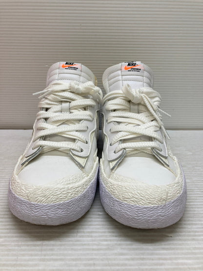 【中古品】【メンズ】 NIKE ナイキ × SACAI サカイ BLAZER LOW WHITE PATENT LEATHER DM6443-100 ブレーザー ロー ホワイト パテント レザー スニーカー メンズ 靴 シューズ 160-250701-em-31-min サイズ：27.5cm カラー：ホワイト 万代Net店