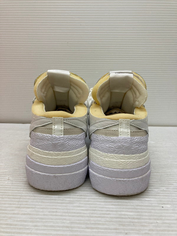 【中古品】【メンズ】 NIKE ナイキ × SACAI サカイ BLAZER LOW WHITE PATENT LEATHER DM6443-100 ブレーザー ロー ホワイト パテント レザー スニーカー メンズ 靴 シューズ 160-250701-em-31-min サイズ：27.5cm カラー：ホワイト 万代Net店