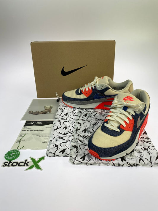 【中古品】【メンズ】 NIKE ナイキ ×DENHAM CU1646-400 AIR MAX 90 DNHM 靴 シューズ スニーカー SNEAKERS 160-250702-ks-24-min サイズ：27cm カラー：DENIM/MEDIUM DENIM‐INFRARED 万代Net店