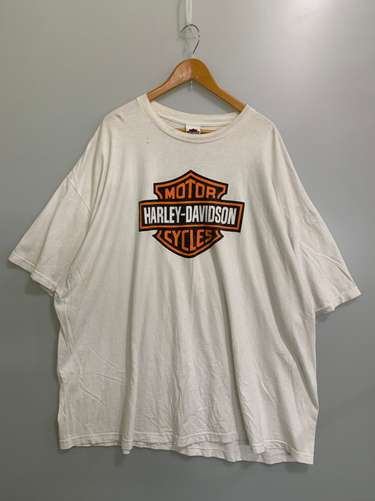 【現状渡し品】【メンズ】 HARLEY-DAVIDSON ハーレーダビッドソン LOGO PRINT TEE Tシャツ トップス 146-250702-ks-01-min サイズ：5XL カラー：ホワイト 万代Net店