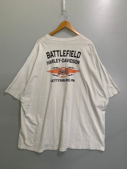 【現状渡し品】【メンズ】 HARLEY-DAVIDSON ハーレーダビッドソン LOGO PRINT TEE Tシャツ トップス 146-250702-ks-01-min サイズ：5XL カラー：ホワイト 万代Net店