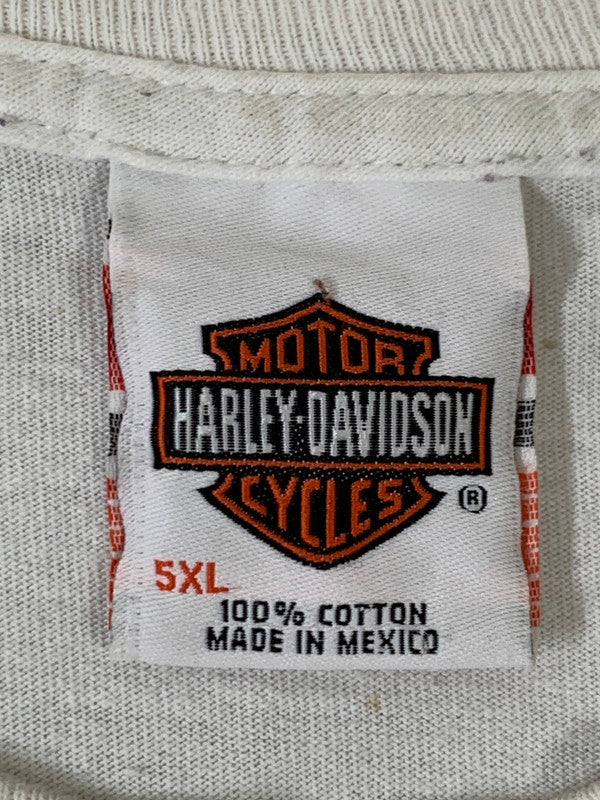 【現状渡し品】【メンズ】 HARLEY-DAVIDSON ハーレーダビッドソン LOGO PRINT TEE Tシャツ トップス 146-250702-ks-01-min サイズ：5XL カラー：ホワイト 万代Net店