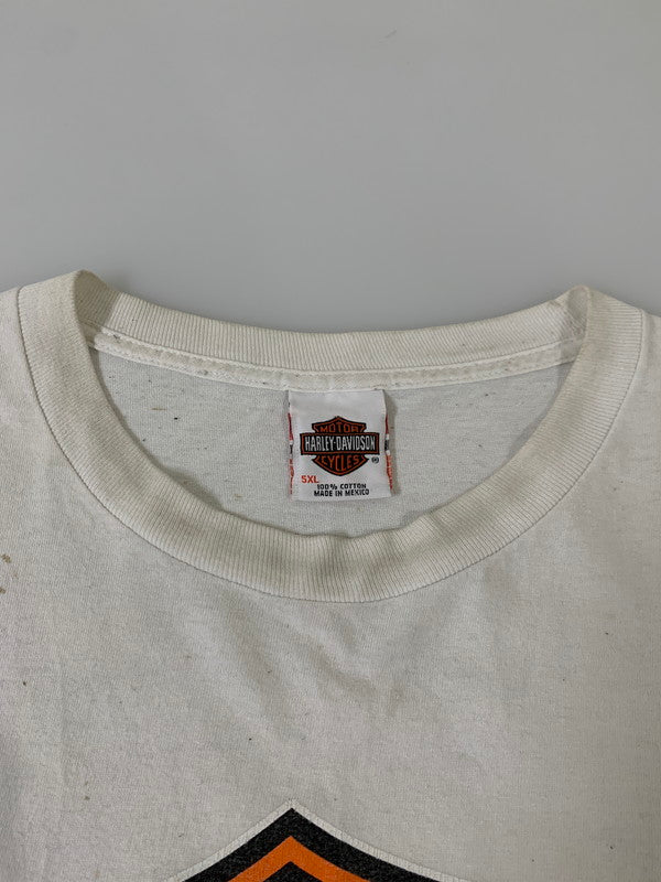 【現状渡し品】【メンズ】 HARLEY-DAVIDSON ハーレーダビッドソン LOGO PRINT TEE Tシャツ トップス 146-250702-ks-01-min サイズ：5XL カラー：ホワイト 万代Net店