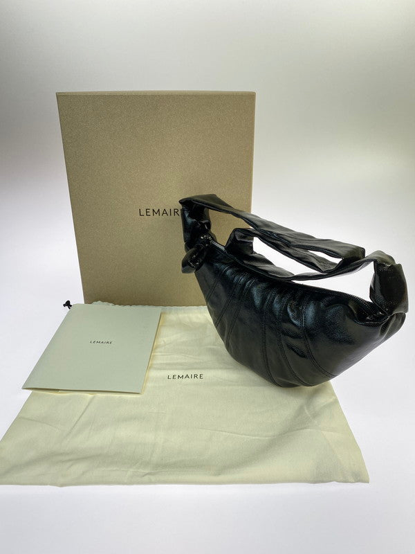 【中古品】【メンズ/レディース】  LEMAIRE ルメール BG0003 LF1073 SMALL CROISSANT BAG スモールクロワッサンバッグ カバン 188-250708-AS-18-min カラー：ブラック 万代Net店