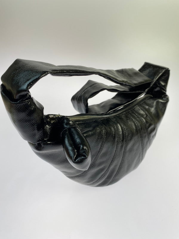 【中古品】【メンズ/レディース】  LEMAIRE ルメール BG0003 LF1073 SMALL CROISSANT BAG スモールクロワッサンバッグ カバン 188-250708-AS-18-min カラー：ブラック 万代Net店