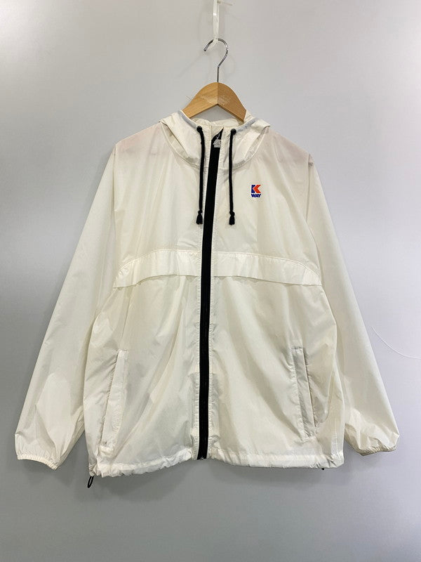 【現状渡し品】【メンズ】 K-WAY ケイウェイ K51276W NYLON ZIP JACKET ナイロンジップジャケット 144-250702-ks-45-min サイズ：M カラー：ホワイト 万代Net店