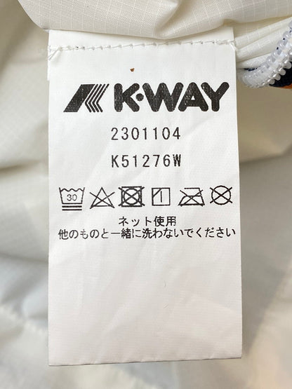 【現状渡し品】【メンズ】 K-WAY ケイウェイ K51276W NYLON ZIP JACKET ナイロンジップジャケット 144-250702-ks-45-min サイズ：M カラー：ホワイト 万代Net店