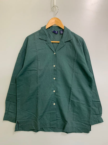【中古品】【メンズ】 OLD GAP オールドギャップ 90S LINEN×COTTON OPEN COLLAR SHIRTカラーシャツ トップス 146-250702-ks-23-min サイズ：M カラー：グリーン 万代Net店