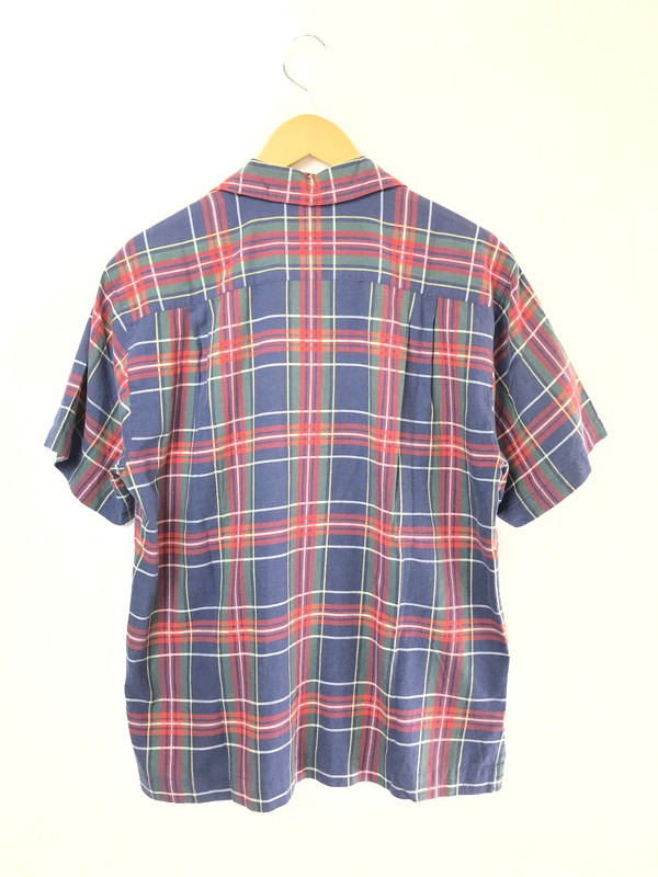 【中古品】【メンズ】 RALPH LAUREN ラルフローレン OPEN COLLAR CHECK SHIRT MADE IN HONGKONG オープン カラー チェック シャツ メイド イン ホンコン 146-260508-ty-09-tag サイズ：不明 下記参照 カラー：マルチカラー 万代Net店