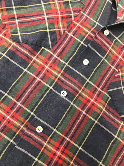 【中古品】【メンズ】 RALPH LAUREN ラルフローレン OPEN COLLAR CHECK SHIRT MADE IN HONGKONG オープン カラー チェック シャツ メイド イン ホンコン 146-260508-ty-09-tag サイズ：不明 下記参照 カラー：マルチカラー 万代Net店