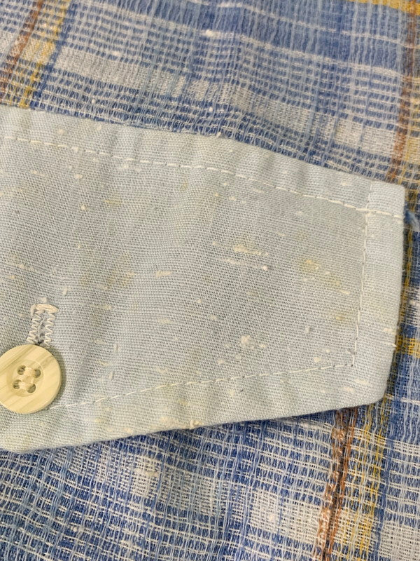 【中古品】【メンズ】 VINTAGE ヴィンテージ 70S S S CHECK SHIRT チェックシャツ トップス 146-250702-ks-12-min カラー：ブルー系 万代Net店