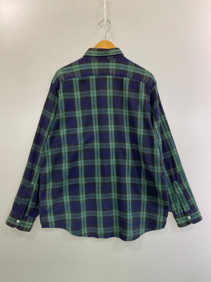 【中古品】【メンズ】 L.L.Bean エルエルビーン 90S COTTON CHECK SHIRT 90年代 コットン チェック シャツ 長袖 メンズ トップス サマー ネルシャツ 146-250704-em-28-min サイズ：L カラー：グリーン/ブルー系（チェック柄） 万代Net店