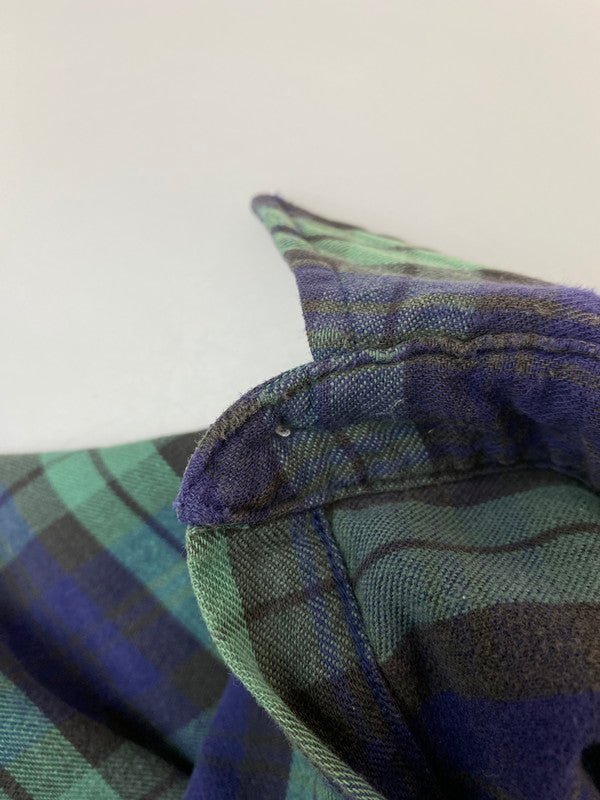 【中古品】【メンズ】 L.L.Bean エルエルビーン 90S COTTON CHECK SHIRT 90年代 コットン チェック シャツ 長袖 メンズ トップス サマー ネルシャツ 146-250704-em-28-min サイズ：L カラー：グリーン/ブルー系（チェック柄） 万代Net店