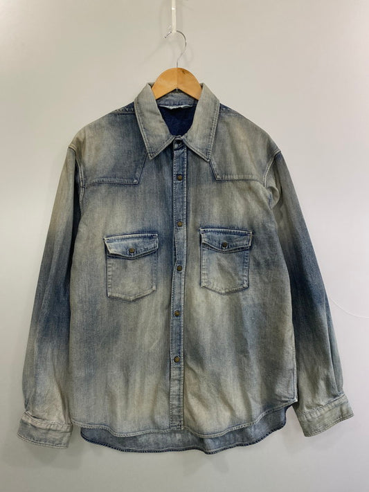 【中古品】【メンズ】 ANCELLM アンセルム 25SS DENIM WESTERN SHIRT ANC-SH50 デニム ウェスタン シャツ メンズ 長袖 トップス 140-250704-em-05-min サイズ：2 カラー：インディゴブルー 万代Net店