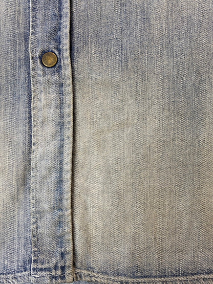 【中古品】【メンズ】 ANCELLM アンセルム 25SS DENIM WESTERN SHIRT ANC-SH50 デニム ウェスタン シャツ メンズ 長袖 トップス 140-250704-em-05-min サイズ：2 カラー：インディゴブルー 万代Net店