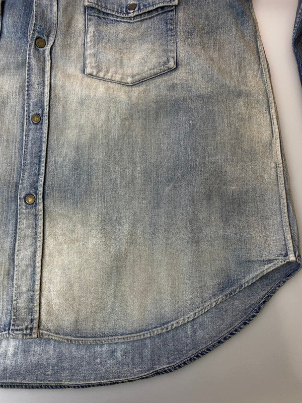 【中古品】【メンズ】 ANCELLM アンセルム 25SS DENIM WESTERN SHIRT ANC-SH50 デニム ウェスタン シャツ メンズ 長袖 トップス 140-250704-em-05-min サイズ：2 カラー：インディゴブルー 万代Net店